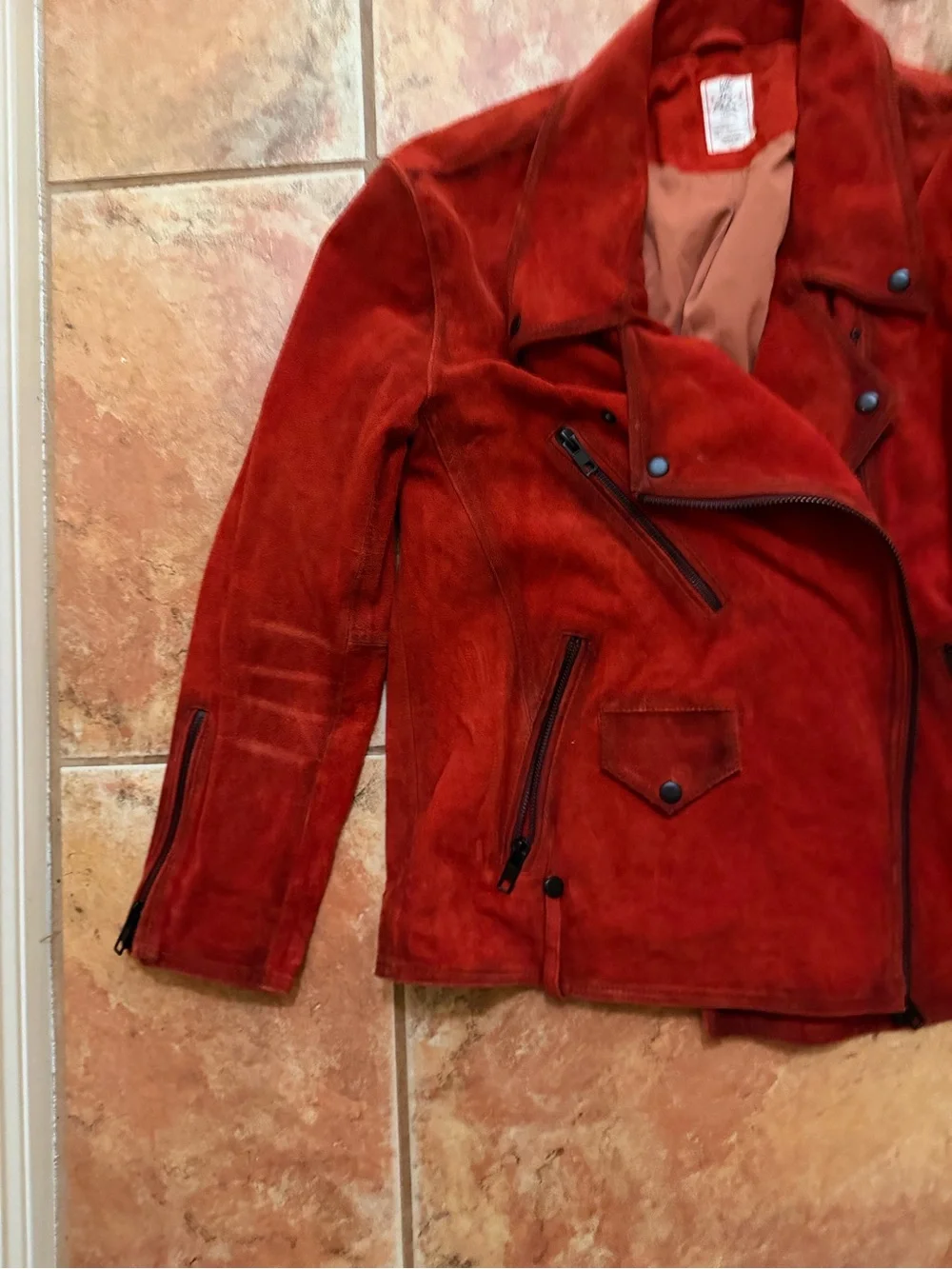 Free People L 100% Leather Jacket